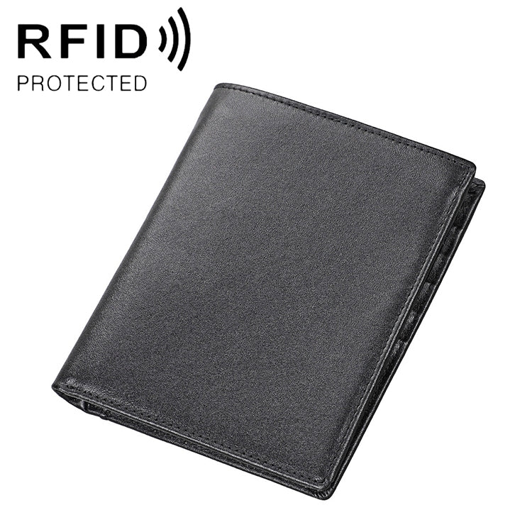 8235 방자성 RFID 다기능 크레이지 호스 텍스처 가죽 지갑 여권 가방