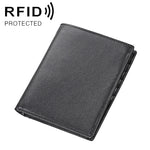 8235 방자성 RFID 다기능 크레이지 호스 텍스처 가죽 지갑 여권 가방