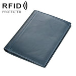 8235 방자성 RFID 다기능 크레이지 호스 텍스처 가죽 지갑 여권 가방