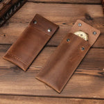 CONTACTS FAMILY CF1110 Apple Watch용 범용 크레이지 호스 가죽 시계 보호 케이스 보관 가방