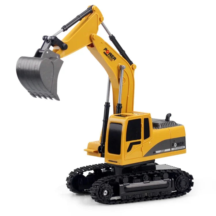 258-1 6채널 2.4G 1/24 RC 원격 제어 공학용 금속 굴착기 충전 RC 카, 금속