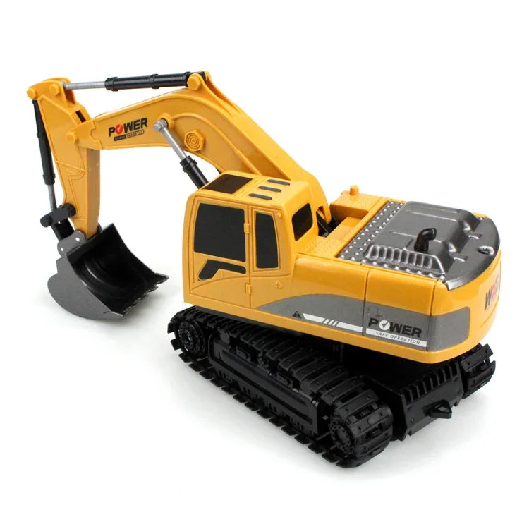 258-1 6채널 2.4G 1/24 RC 원격 제어 공학용 금속 굴착기 충전 RC 카, 금속