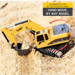 258-1 6채널 2.4G 1/24 RC 원격 제어 공학용 금속 굴착기 충전 RC 카, 금속