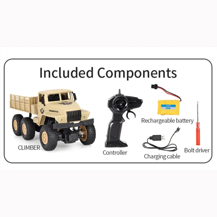 JJR/C 1:18 2.4GHz 4채널 원격 조종 동펑 7 6륜 장갑 트럭 차량 장난감, 동펑 7 (녹색), 동펑 7 (노랑)