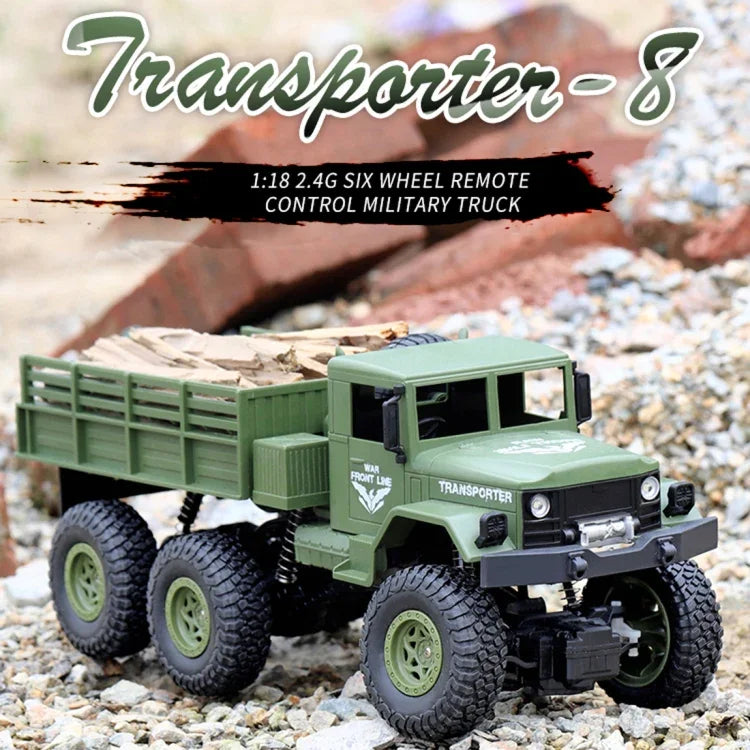 JJR/C 1:18 2.4GHz 4채널 리모컨 동풍 8륜 장갑 트럭 차량 장난감, 동풍 8 (그린), 동풍 8 (옐로우)
