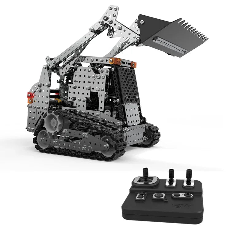 MoFun SW(RC)-008 2.4G 무선 리모컨 10채널 캐터필러 지게차 어린이 DIY 스테인리스 조립 완구, SW(RC)-008