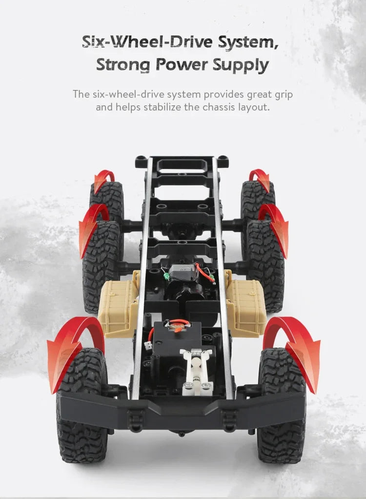 JJR/C Q60 Transporter-1 전신 1:16 미니 2.4GHz RC 6WD 트랙 오프로드 군용 트럭 장난감, Q60