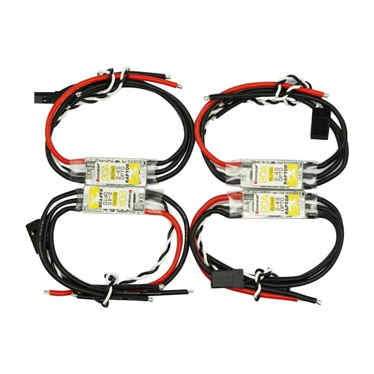 Flycolor 랩터 시리즈 파워 세트, 20A 속도 조절기 4개 + 2300KV 모터 4개 + 5045 프로펠러 4개 포함, 2300KV
