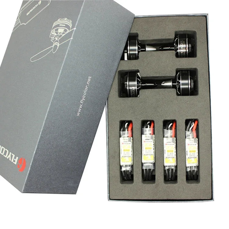 Flycolor 랩터 시리즈 파워 세트, 20A 속도 조절기 4개 + 2300KV 모터 4개 + 5045 프로펠러 4개 포함, 2300KV