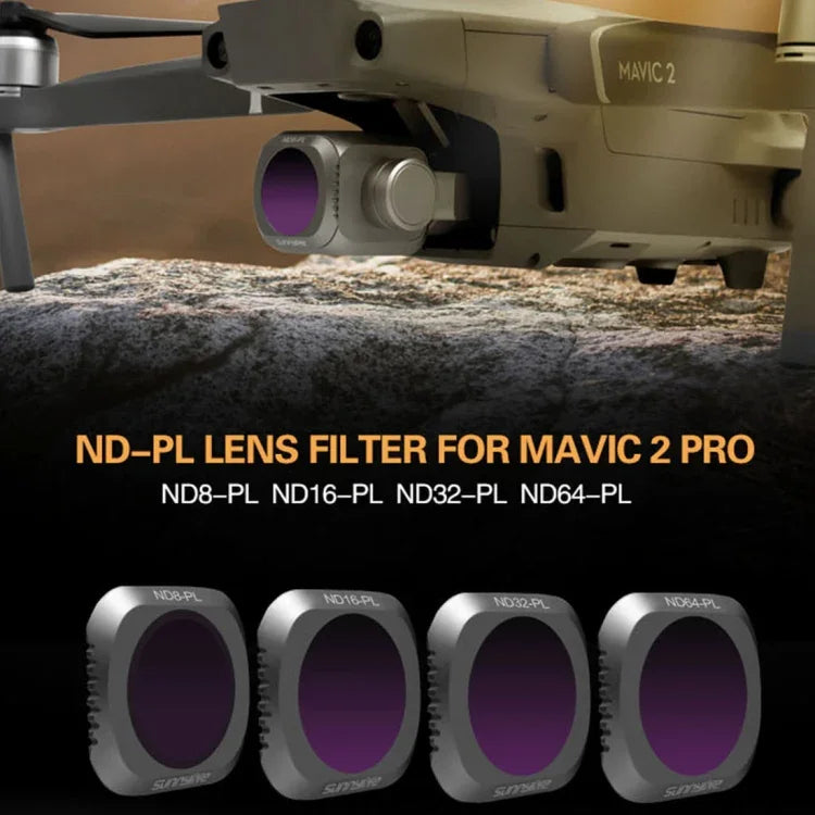 Sunnylife M2P-FI538 ND8-PL + ND16-PL + ND32-PL + ND64-PL ND-PL 렌즈 필터 DJI 매빅 2 프로용