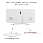 TS-8201-W 다기능 LED 메이크업 거울 탁상 시계 자동 광센서 전자 알람