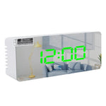 TS-S69-R 다기능 LED 알람 시계 배터리 / 플러그인 충전 겸용 메이크업 거울 시계, TS-S69-G, TS-S69-HW