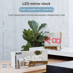 TS-S69-R 다기능 LED 알람 시계 배터리 / 플러그인 충전 겸용 메이크업 거울 시계, TS-S69-G, TS-S69-HW