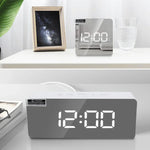 TS-S69-R 다기능 LED 알람 시계 배터리 / 플러그인 충전 겸용 메이크업 거울 시계, TS-S69-G, TS-S69-HW