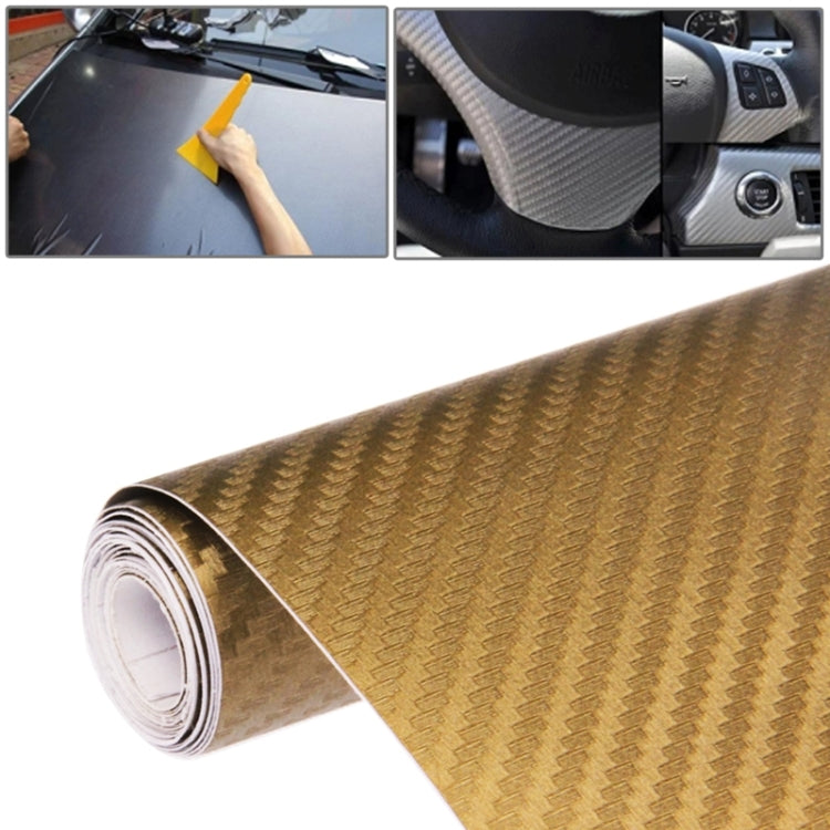 Car Decorative 3D Carbon Fiber PVC Sticker, Size: 152cm x 50cm