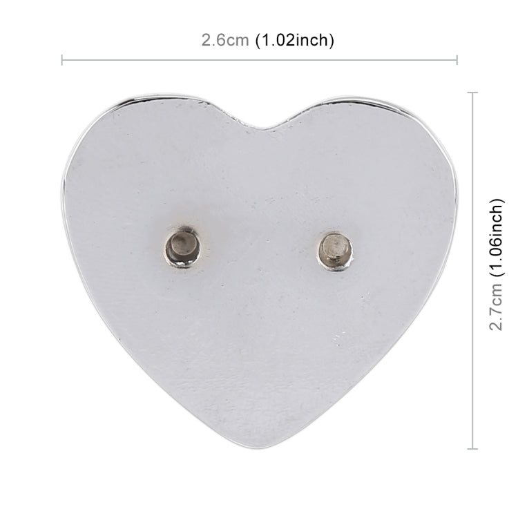 Heart Shape Car Metal Body Decorative Sticker, Heart Shape (Red), Heart Shape (Silver)
