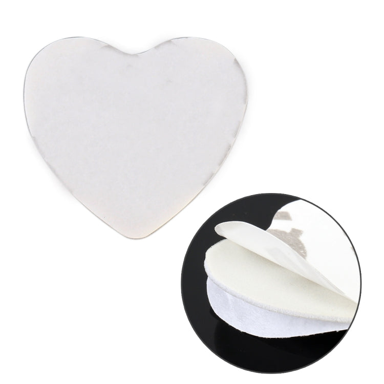 Heart Shape Car Metal Body Decorative Sticker, Heart Shape (Red), Heart Shape (Silver)
