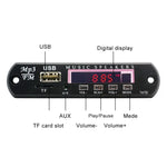 차량 12V 오디오 MP3 플레이어 디코더 보드 FM 라디오 TF USB 3.5mm AUX, 블루투스 및 녹음 기능 없음, 블루투스 및 녹음 기능 없음