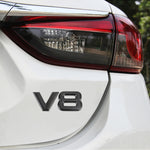 V8 Separate Shape Car Metal Body Decorative Sticker, V8 Separate Shape