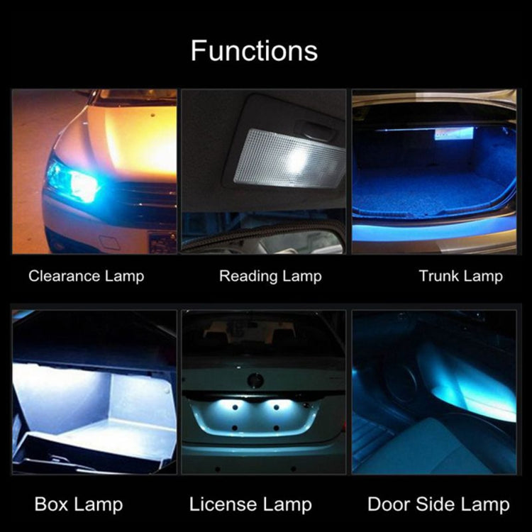 2 PCS T10 / W5W / 168 / 194 DC12V / 4.5W / 6000K / 360LM 6LEDs SMD-3030 Car Clearance Light, with Projector Lens Light, 6LEDs SMD-3030 , with Projector Lens Light