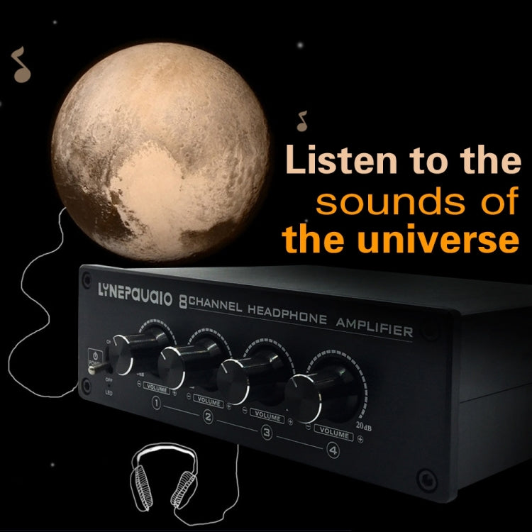 LINEPAUDIO A966 프로 8채널 헤드폰 앰프 헤드폰 분배기 신호 증폭기, A966