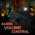 LINEPAUDIO A967 풀 밸런스 패시브 프리앰프 액티브 스피커 2채널 볼륨 컨트롤러, A967