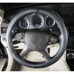 2 PCS Car Steering Wheel Button Carbon Fiber Decorative Sticker for Mercedes-Benz W204 2007-2010, Steering Wheel Button