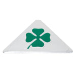 Four Leaf Clover Herb Luck Symbol Aluminum Slim Triangle Badge Emblem Labeling Sticker Styling Car Dashboard  Decoration, Four Leaf Clover 1, Four Leaf Clover 2