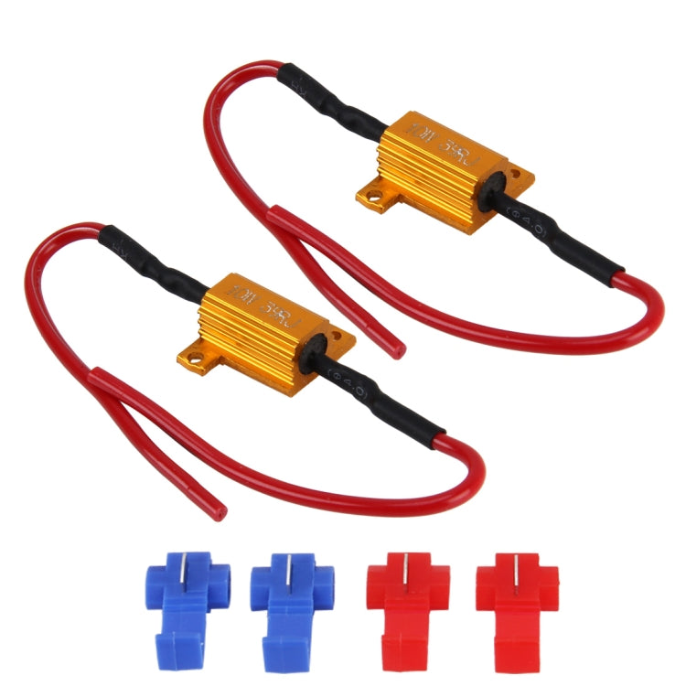 2 PCS Car Canbus Error Canceller Decoder Load Resistor LED 10W 39 Ohm No Blinking Decoder, 10W 39 Ohm