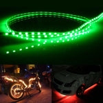 5 PCS 45 LED 3528 SMD Waterproof Flexible Car Strip Light for Car Decoration, DC 12V, Length: 90cm, 90cm+red, 90cm+white, 90cm+yellow, 90cm+pink, 90cm+green, 90cm+ice blue, 90cm+blue