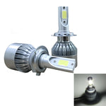 2pcs H7 18W 1800LM 6000K Waterproof IP68 Car Auto LED Headlight with 2 COB LED Lamps, DC 9-36V, H7