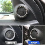 2 PCS Car Rear Horn Carbon Fiber Decorative Sticker for Jeep Grand Cherokee 2014-2017, Rear Horn