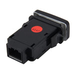Car Fog Light Lamp Indicator 5 PIN On and Off Button Switch Control 4 Cable Auto Car Fog Light 5 Pin Switch On-Off Button Switch for Toyota, Large Size: 6*2.8*1.7cm, With Cable