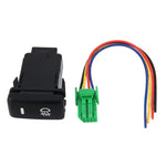 Car Fog Light Lamp Indicator 5 PIN On and Off Button Switch Control 4 Cable Auto Car Fog Light 5 Pin Switch On-Off Button Switch for Toyota, Large Size: 6*2.8*1.7cm, With Cable