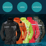Durable Reflective Motorcycle Split Raincoat Pants Riding Bicycle Electric Bike Windproof Waterproof Rain Wear for Adult, Size: XL(Red), Size: XL