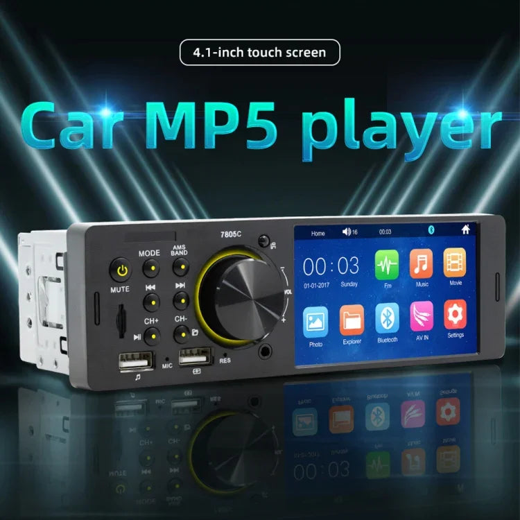 SWM-7805C 4.1인치 터치 스크린 범용 자동차 라디오 수신기 MP5 플레이어, FM & 블루투스 & TF 카드 지원, 원격 제어 포함, SWM-7805C