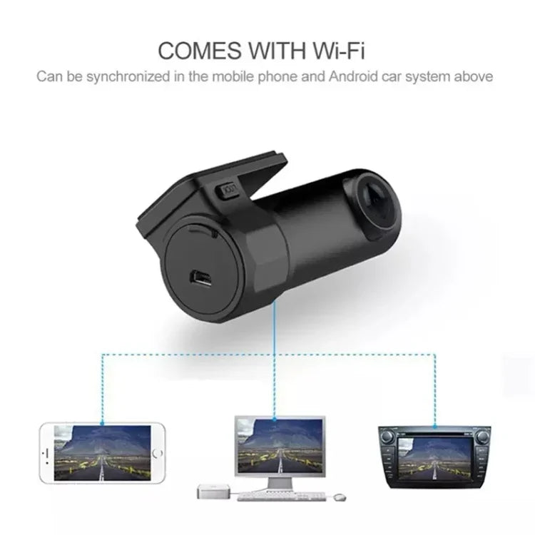 미니 자동차 대시 카메라 WiFi 모니터 풀 HD 대시캠 비디오 기록기 캠코더 모션 감지, TF 카드 및 안드로이드 & IOS 지원, K602