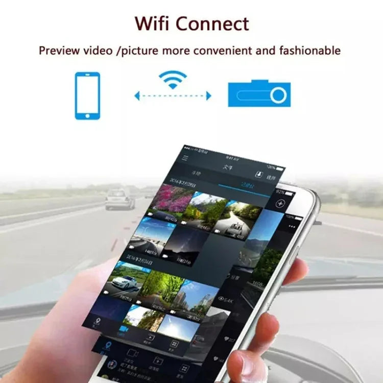 미니 자동차 대시 카메라 WiFi 모니터 풀 HD 대시캠 비디오 기록기 캠코더 모션 감지, TF 카드 및 안드로이드 & IOS 지원, K602