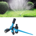 Automatic 360 Rotating Adjustable Garden Water Sprinklers Lawn Irrigation System with 3 Arm Sprayers and Spike Base, 360 Rotating Water Sprinkler (Blue), 360 Rotating Water Sprinkler (Green)