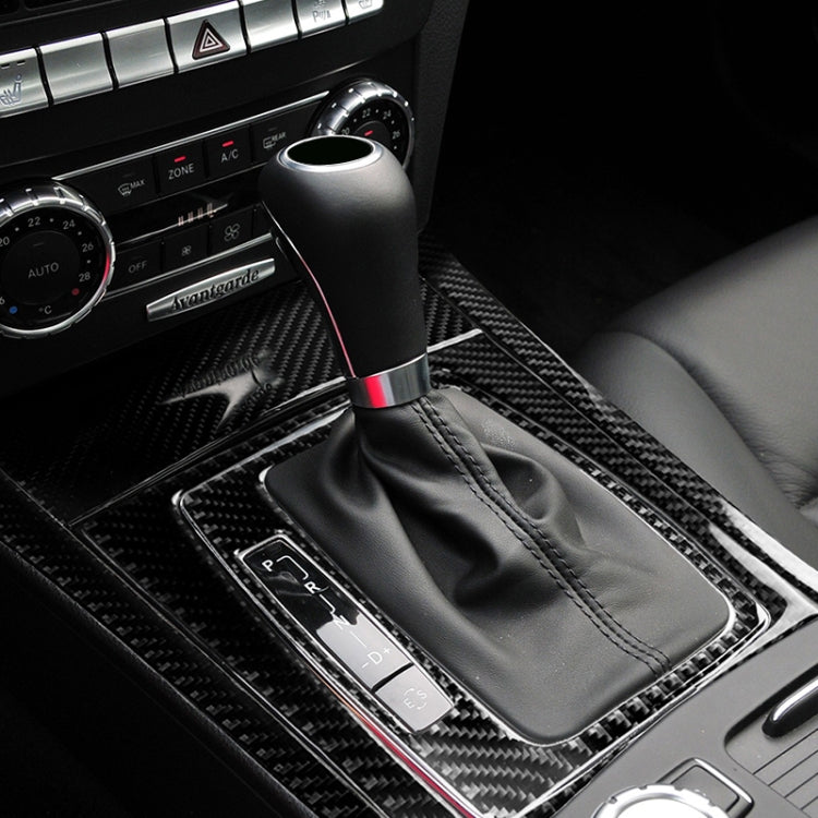 5 PCS Car Carbon Fiber Left Drive Gear Position Panel Decorative Sticker for Mercedes-Benz W204 2007-2013, Left Drive Gear Position