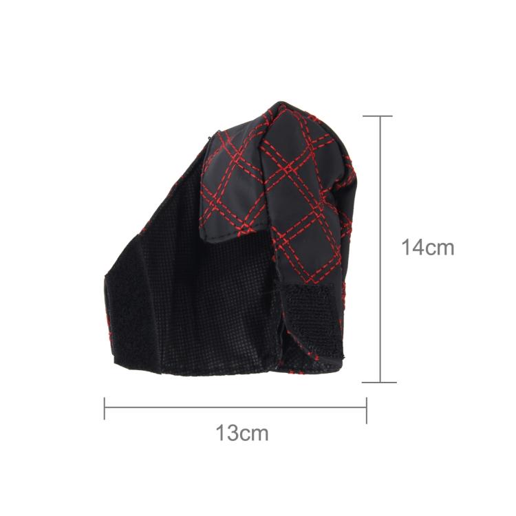 2 PCS Car Hand Brake Cover Shift Knob Gear Stick Cushion Sets Cover Car Accessory Interior Decoration Pad, 2 PCS  Red, 2 PCS Red  White