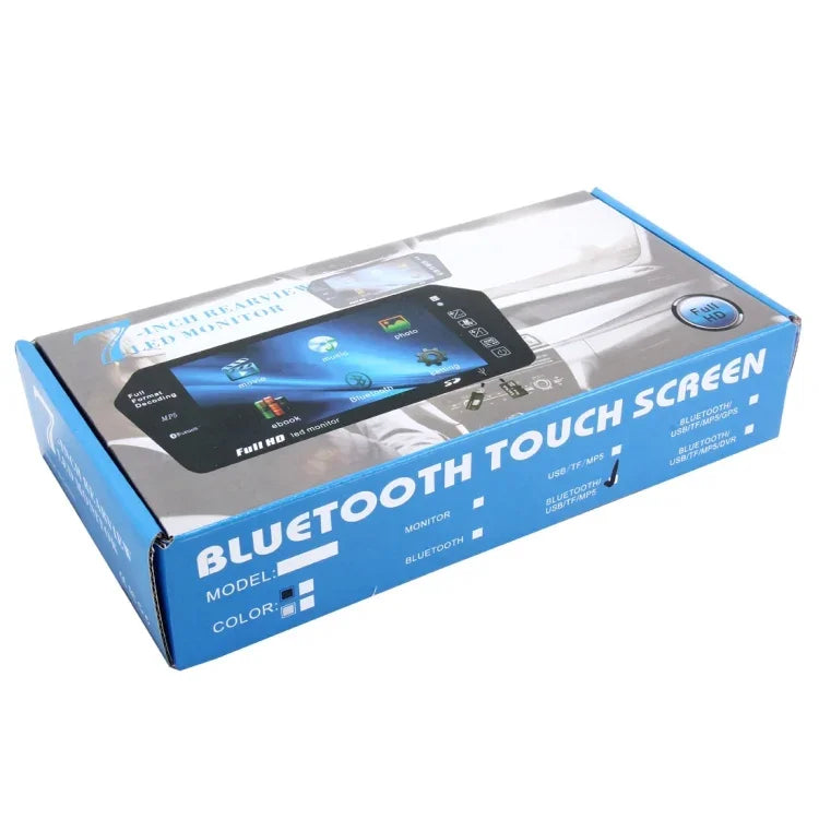 7인치 480*234 후방 시야 TFT-LCD 컬러 자동차 모니터 블루투스 MP5 플레이어 포함, 후진 자동 화면 기능 지원, 7인치 480*234