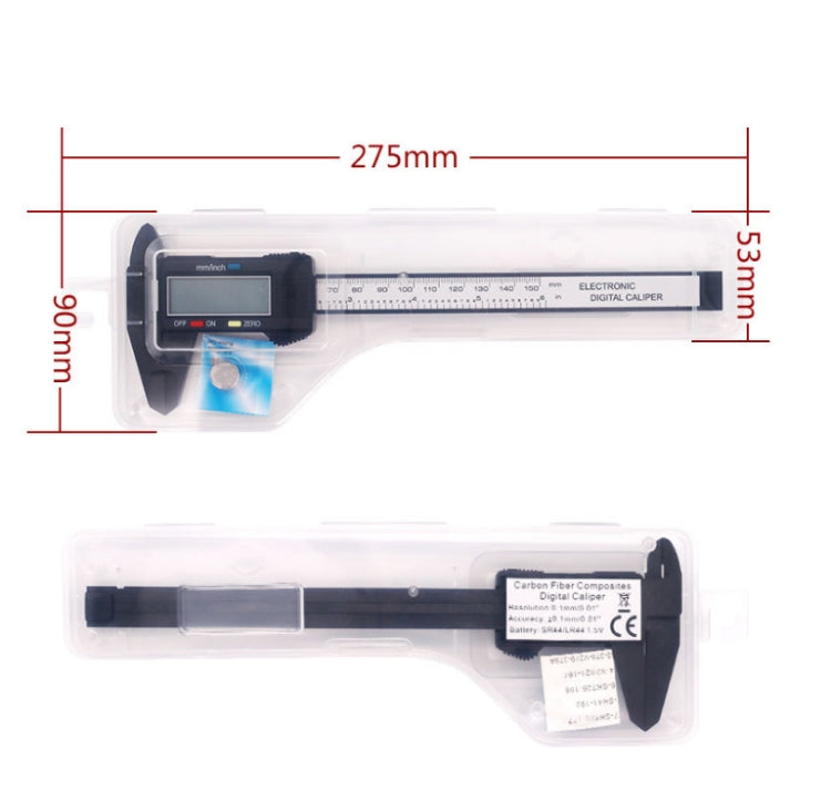 LCD 디지털 버니어 캘리퍼스/마이크로미터, 측정 범위: 150 mm (6 인치), CMS5201, CMS5201S