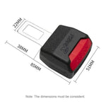 2 PCS RS-01 Universal Car Seat Belt Extension Buckle, Black