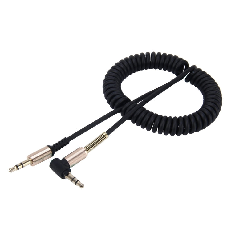 3.5mm 3극 남성-남성 플러그 오디오 AUX 수축 코일 케이블, 길이: 1.5m, 길이: 1.5m(검정), 길이: 1.5m (빨강)