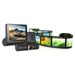 4.0인치 IPS 스크린 5.0 메가픽셀 170도 광각 풀 HD 1080P 3채널 비디오 차량 DVR, 야간 투시 보조등 지원 / 후진 시각 / TF 카드(최대 32GB) / G-센서 / 모션 감지, 170도