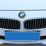 2 PCS Car Logo Decorative Circle Steering Wheel Decoration Ring Sticker Logo Car Styling Modification Car Front Logo Ring Decoration Rear Cover Trim Hood Emblem Rings for BMW 5 Series, For BMW 5 Series