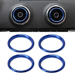 4 PCS Car Outlet Decorative Rings Aluminum Alloy Air Outlet Chrome Trim Ring Car Dashboard  Air Vents Cover Sticker Decoration for Audi A3, For Audi A3