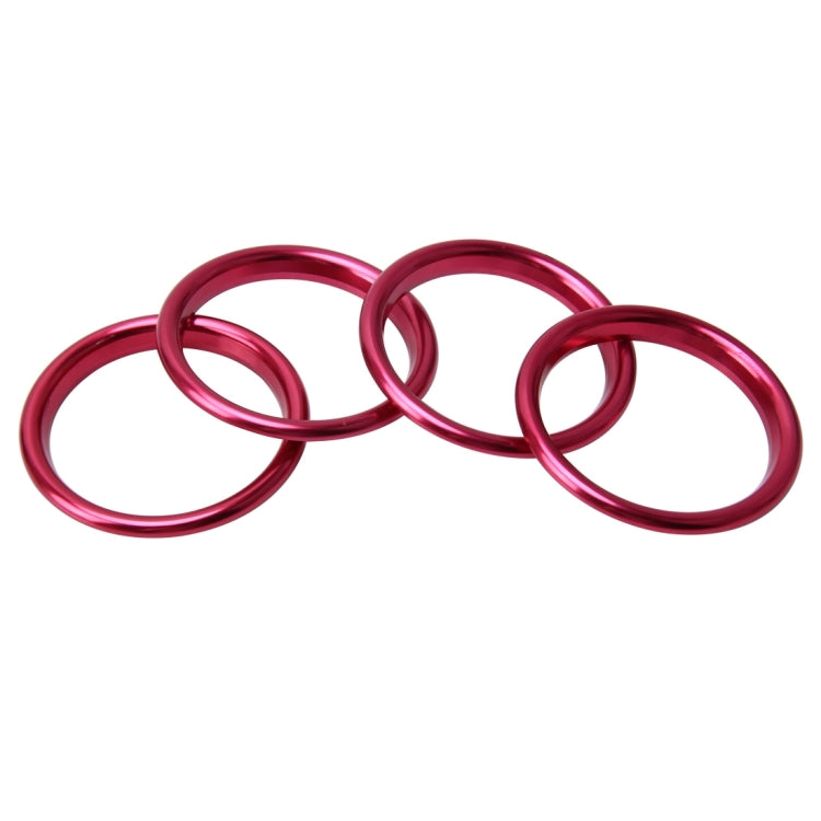 4 PCS Car Outlet Decorative Rings Aluminum Alloy Air Outlet Chrome Trim Ring Car Dashboard  Air Vents Cover Sticker Decoration for Audi A3, For Audi A3