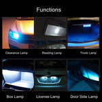 2 PCS T10 / W5W / 168 / 194 DC12V 1.2W 6000K 80LM 33LEDs SMD-3014 Car Reading Lamp Clearance Light, with Decoder, T10 / W5W / 168 / 194